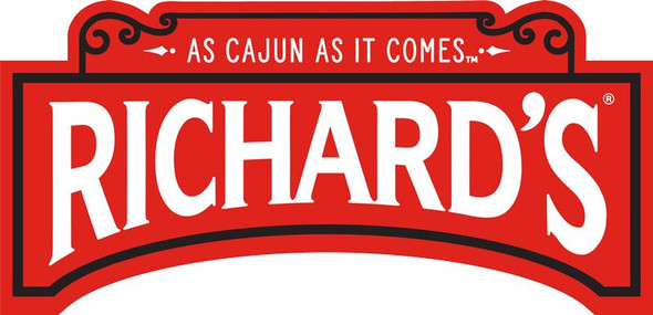 Richard's 10 LB BOX KRAZY CAJUN MILD LINK SMOKED MIXED SAUSAGE, image of a package of 8-inch smoked sausages in a box.