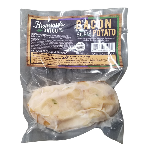 Broussards Bayou Company Bacon Stuffed Twice Baked Potato
