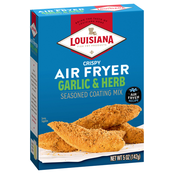 Louisiana Fish Fry Air Fry Garlic & Herb Coating Mix 5oz