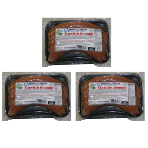 Cajun Original Crawfish Boudin (Pack of 3) - Shipping Included