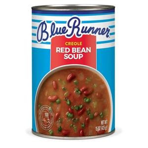 Blue Runner Red Bean Soup 15oz, image of the canned product with a label featuring the soup image and branding.