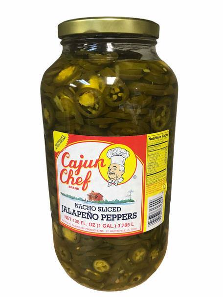 Cajun Chef Nacho Sliced Jalapeno Peppers 128oz