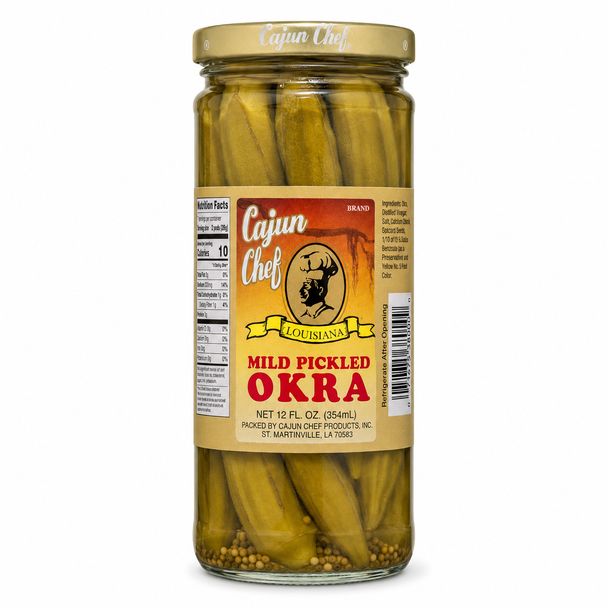 Cajun Chef Mild Pickled Okra 12oz