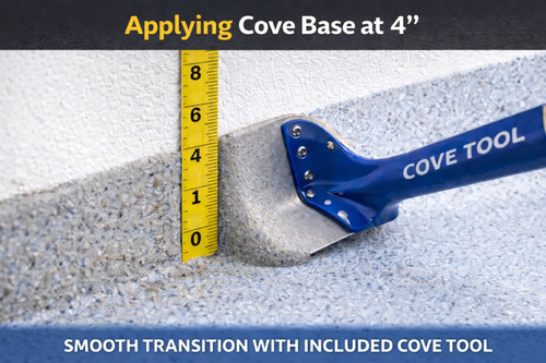 Cove Base Application With 4" Cove Tool Can Be Applied Up to *"