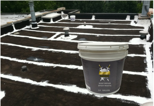 Roof Repair Mastic For Tar-Rubber-Metal Roofs For Seams, Flashings & Screwheads