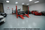 Mustang Collection On Armor Chip Garage Epoxy Floor With Military Grade Topcoat, Black White Light Blue Flakes