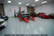 Mustang Collection On Armor Chip Garage Epoxy Floor With Military Grade Topcoat, Black White Light Blue Flakes