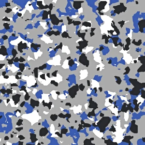 Armor Granite Pattern 3 — Medium Gray epoxy with black, white and primary blue flakes