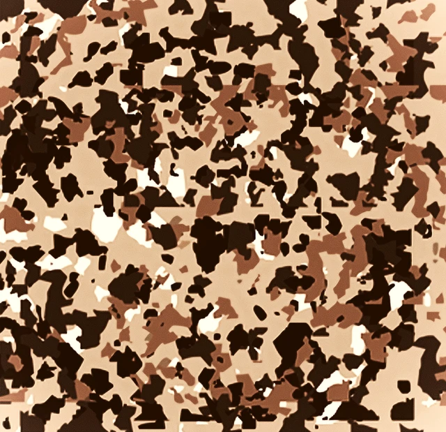 Armor Granite Pattern 5 — Tan epoxy with brown, chocolate, tan, black and white flakes