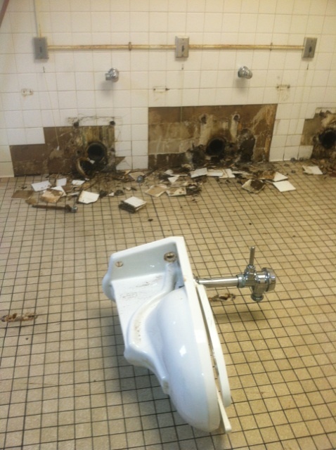 Old Bathroom Tiled Floor