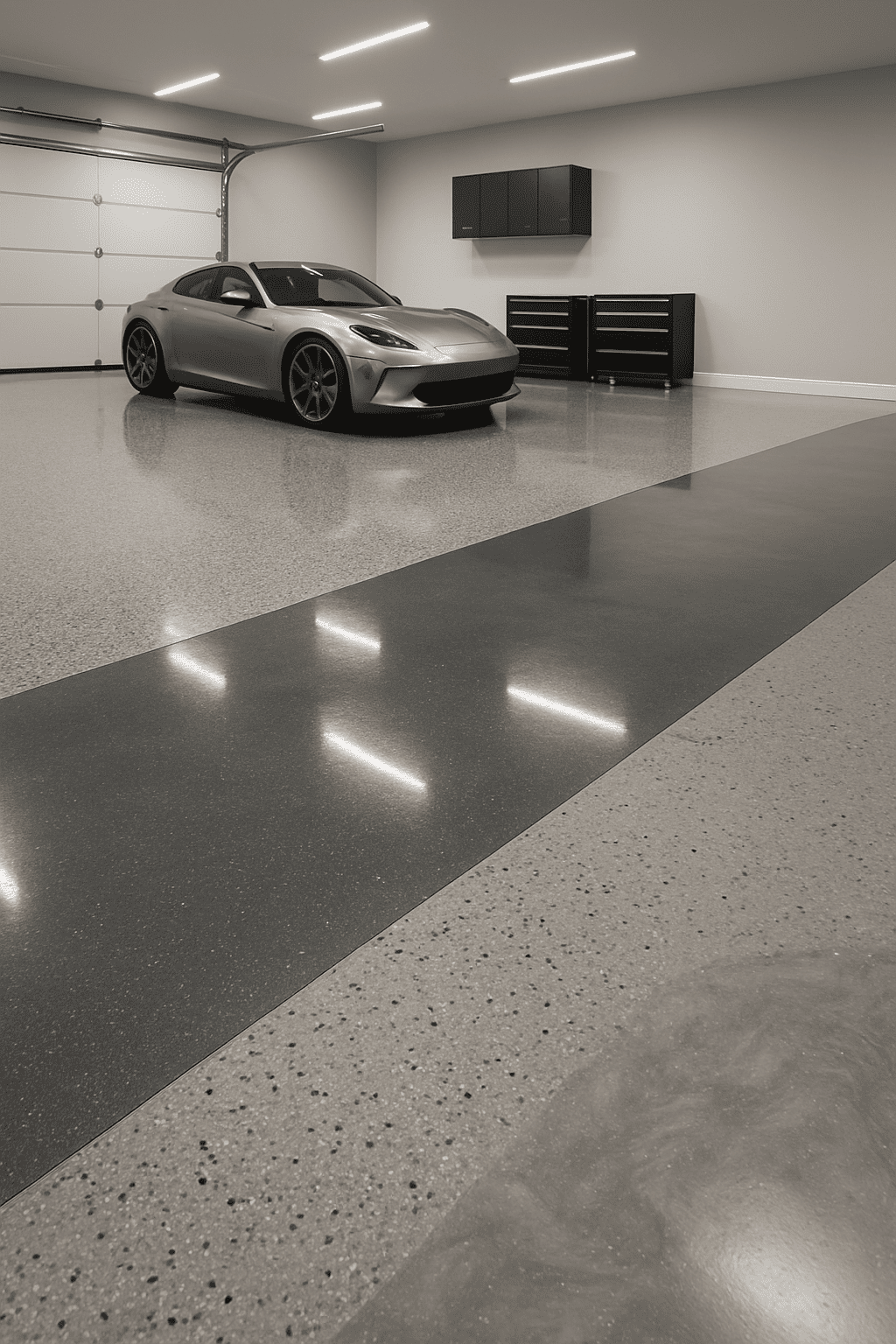 Concrete Floor Before And After Epoxy Coating