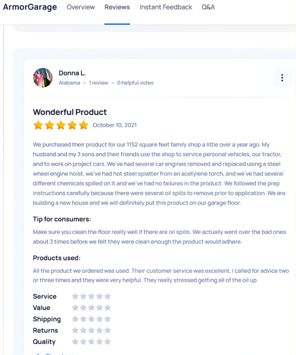 Blue Flake Epoxy Garage Floor