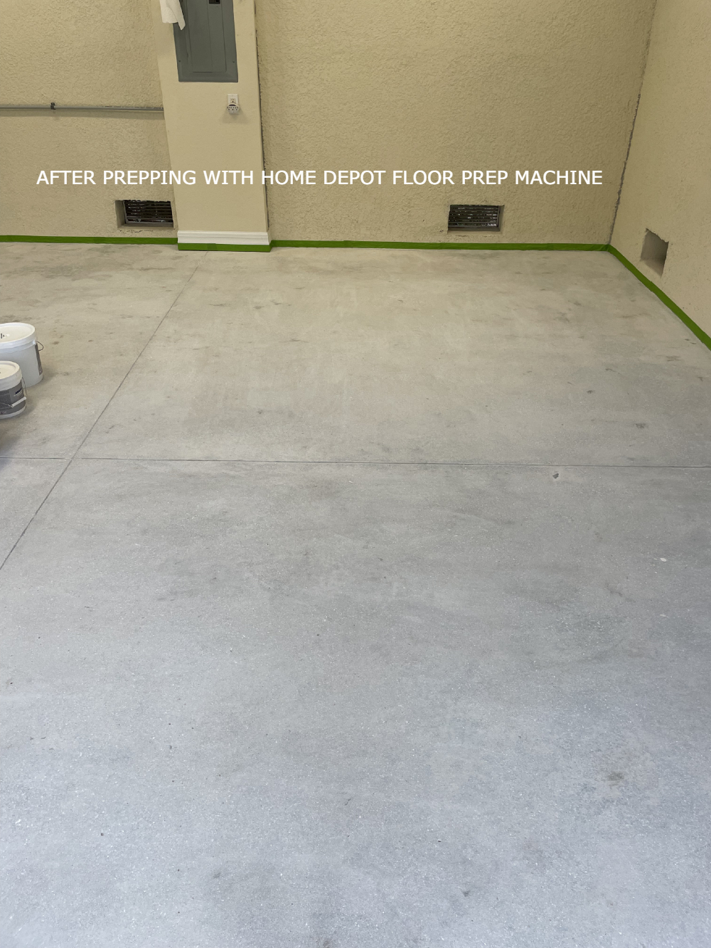 After Prepped With Home Depot Floor Prep Machine