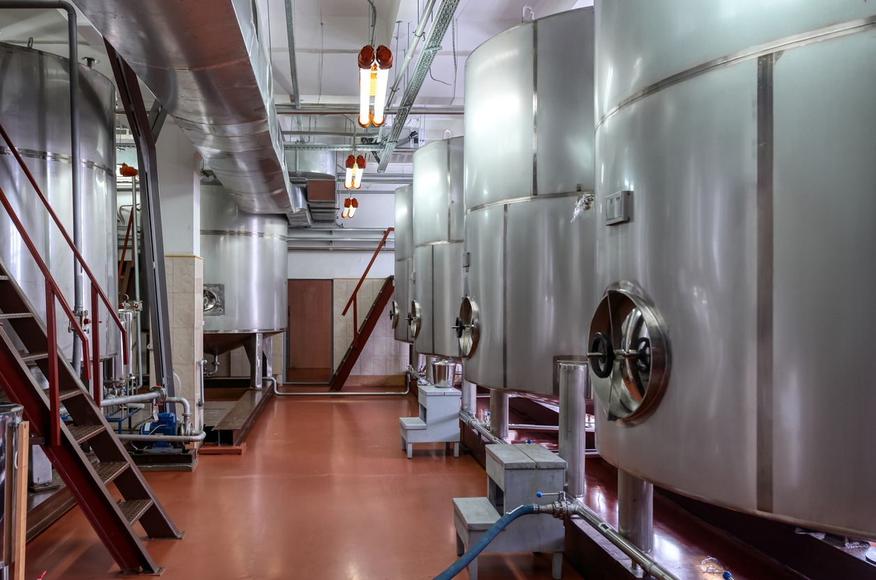 Heavy Tonnage Epoxy Floor on brew floor-Tile Red Color