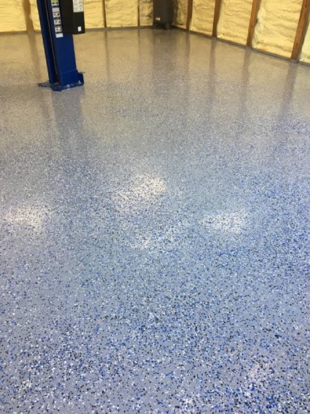 Industrial Epoxy Floor For Small Engine Shop