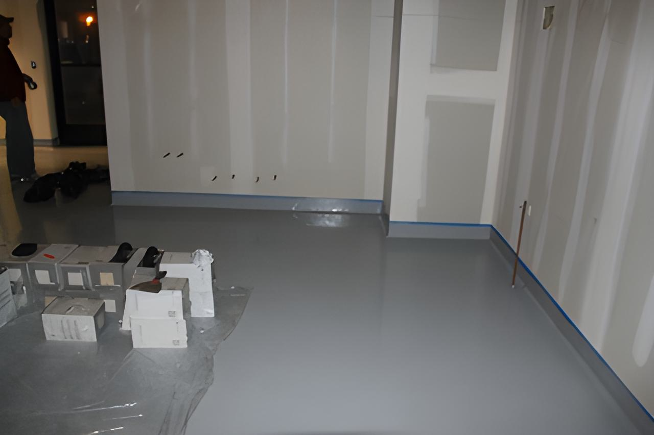 Commercial Kitchen With Epoxy Cove Base