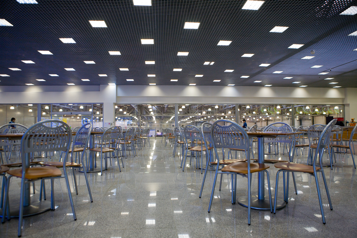 Large Cafeteria FLoor With Terrazzo Flow Epoxy