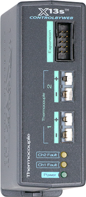 X-13s, Thermocouple expansion module with two K-Type thermocouple inputs (requires X-600M or X-400)