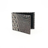 Hornback Embossed Calfskin Billfold Wallet in Grey/Charcoal