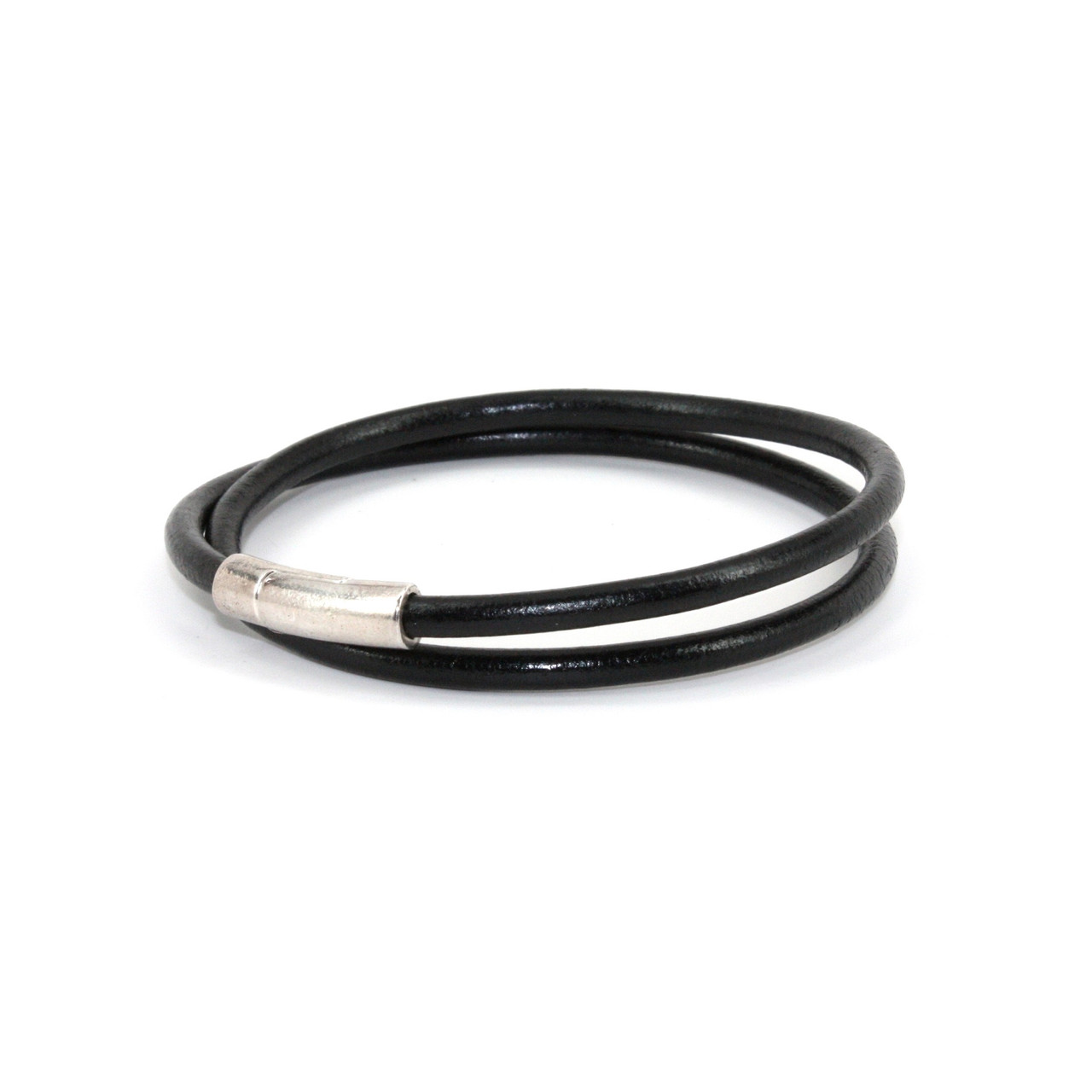 Buy Online Black New Stylish Fashion Leather Bracelet | jewellery for men |  menjewell.com