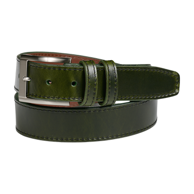 Slab Stitched Casual Belt in Kelly Green