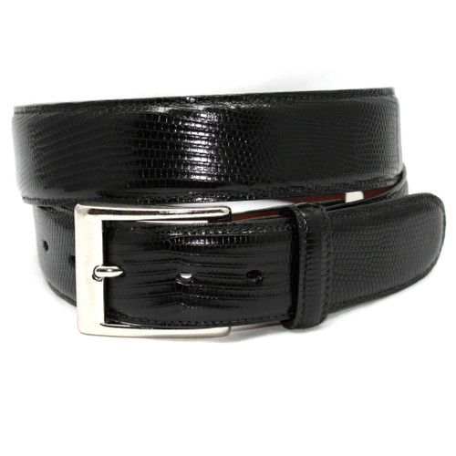 Genuine Lizard Belt in Black