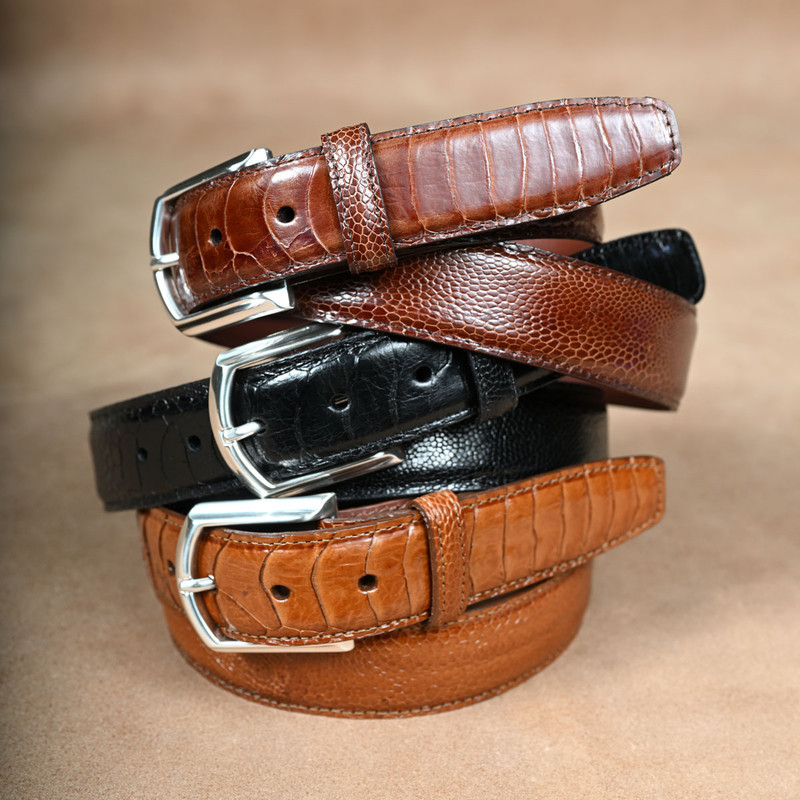 Explore Smooth Leather vs. Textured Leather Belts with Us