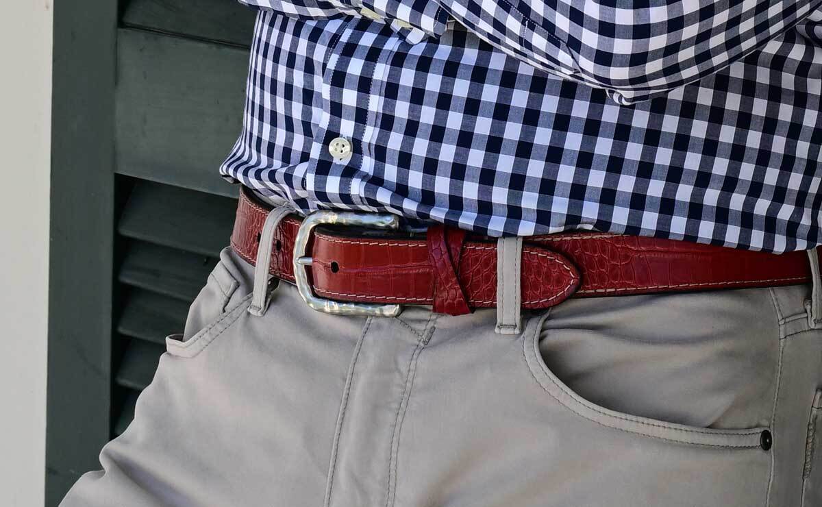 Exotic Skin Leather Belt