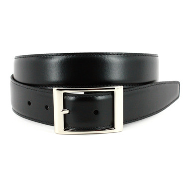 Italian Aniline Leather - Reversible Belt Black to Brown