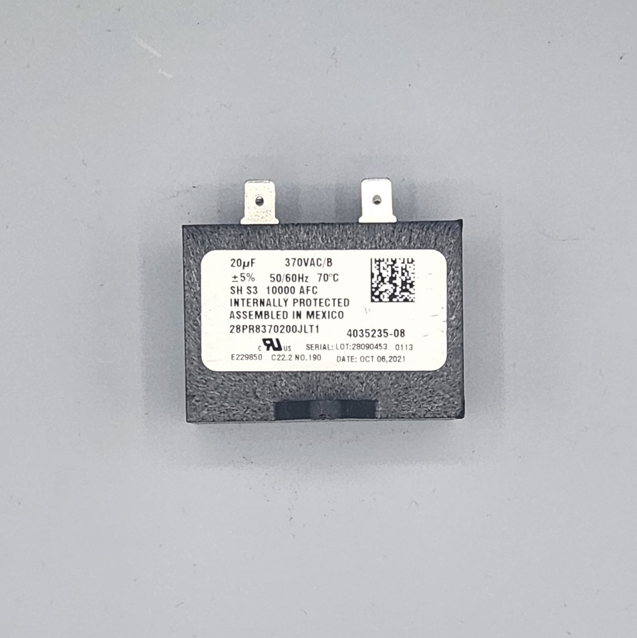 Run Capacitor, 20mFd, 370V