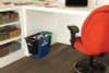 FG295073BLA - Rubbermaid Saddle Bin - Black - Fitted to Grey - In Use In Office