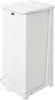 Rubbermaid Defender Square Pedal Bin with Plastic Liner - 49 Ltr - White - FGST24EPLWH
