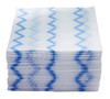 2136053 - Rubbermaid Disposable Microfibre Cloth - Blue - Zig-zag scrubbing pattern capable of effectively removing dirt, debris, grime and stubborn stains
