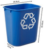 FG295573BLUE - Small footprint and low height make container ideal for under desk or deskside placement