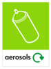 A4 Recycling Bin Sticker - Aerosols