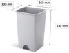 510711 - Addis Bin Base - 50 Ltr - Metallic - Dimensions