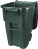 1829411 - Green Rubbermaid BRUTE Rollout Container with lid open