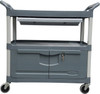 Rubbermaid X-Tra Cart with Drawer & Cabinet - Grey - FG409400GRAY