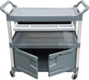 Rubbermaid X-Tra Cart FG409400GRAY with Drawer & Cabinet - Grey