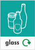 A4 Recycling Bin Sticker - Glass - PCA4G