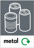 A4 Recycling Bin Sticker - Metal