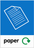 A4 Recycling Bin Sticker - Paper - PCA4P