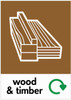 A4 Recycling Bin Sticker - Wood & Timber