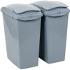 518379 - Addis Eco Range Slim Fit Bin - 40 Ltr - Grey - Interlocking lids facilitate creation of waste and recycling hubs based an environments needs