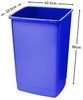 510896 - Addis King Size Bin Base - 60 Ltr - Blue - Technical