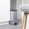 225913 - Curver Deco Slim Pedal Bin place in a narrow space between cabinets and wall