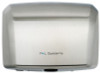 DP1000S - A brushed steel hand dryer that is rectangular in shape and features P+L branding on its frontage