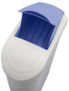 WR-FQ-1003 - Pedal Operated Sanitary Bin - 20 Ltr - White/Blue - Waste Chute Open