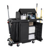 Rubbermaid Locking Door Kit fitted to a loaded housekeeping cart with open security hood.