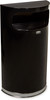 Rubbermaid Half-Round Bin with Flat Top - FGSO820PLBK - 34 Ltr - Black/Chrome